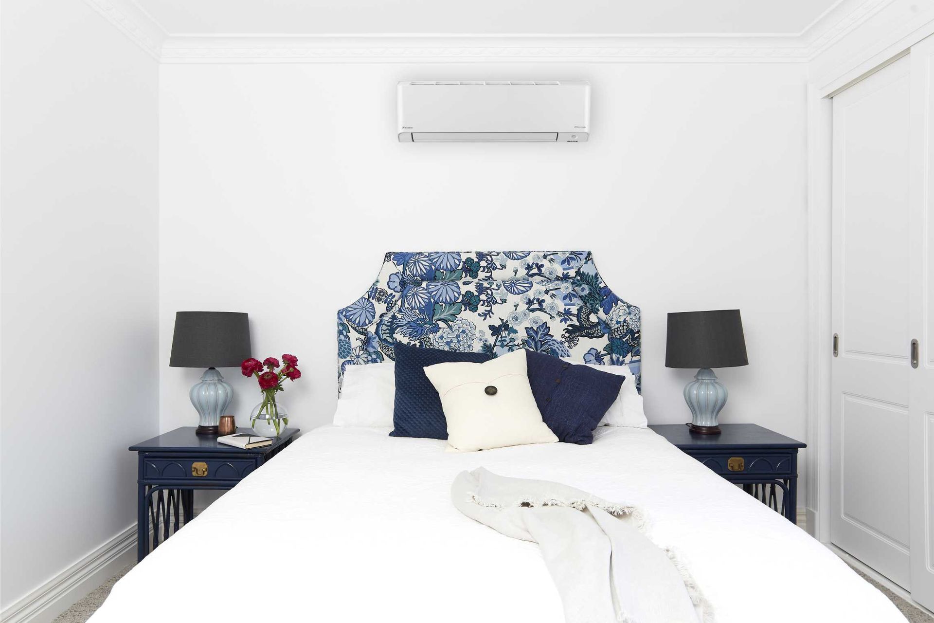 A Bedroom With a Bed, Nightstands, Lamps and a Ceiling Fan, Enterprise Air That's Cool in Svensson Heights, QLD